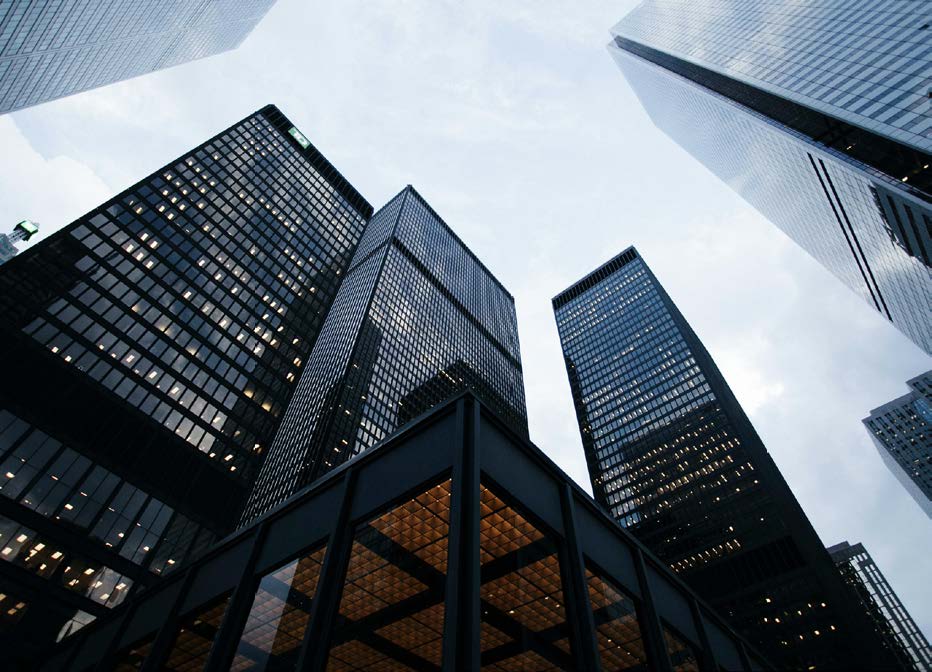 City skyline buildings